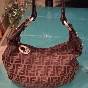Fendi Brown Monogram Hobo Bag